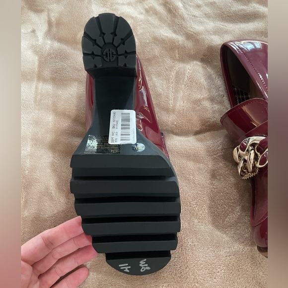 Antonio Melani Chunky Lug Platform Shoe Burgundy (8M) NWT - Picture 9 of 9